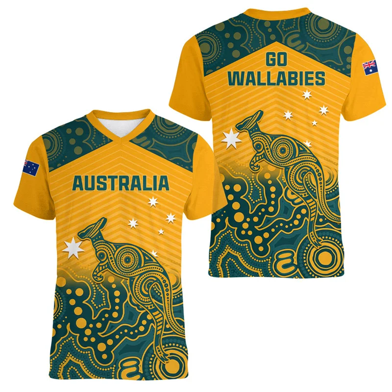 Mens Fashion Australia - Kaos Unisex 2026 Australia Motif Kanguru