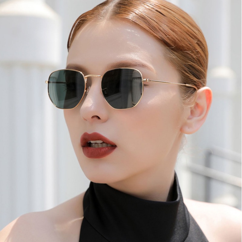 Men'S Fashion Round Glasses - Kacamata Hitam Bulat Gaya Punk Pria,