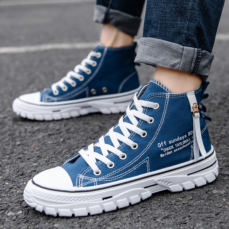 Mens Fashion Summer 2025 - Sepatu Kanvas High-Top Pria Musim Panas