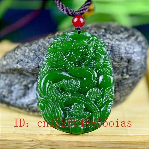 Men'S Fashion Accessories - Alam Hijau Cina Naga Giok Liontin