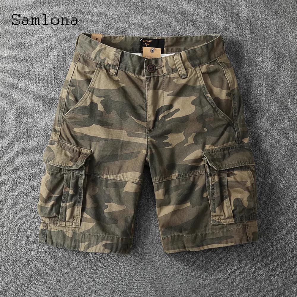Mens Fashion Summer 2025 - Celana Pendek Dasar Kasual Saku Berdiri