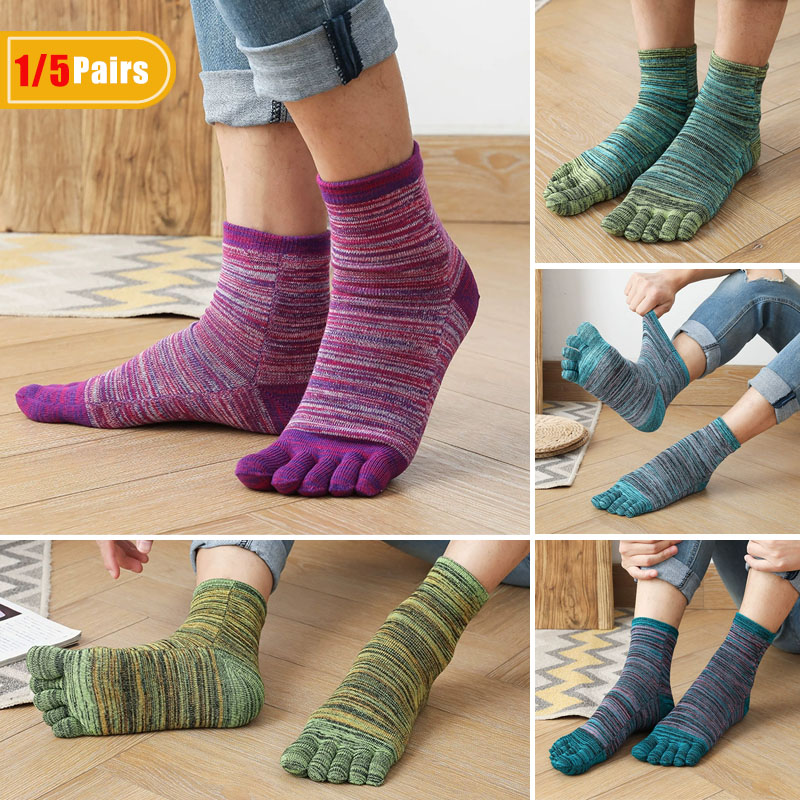 Socks Ankle Men - 1/5 Pasang Kaus Kaki Bahagia Jari