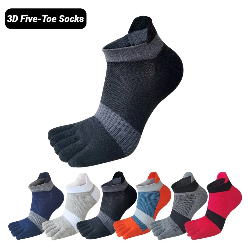 Socks Ankle Men - Kaus Kaki Olahraga Pria Model Jari-jari,