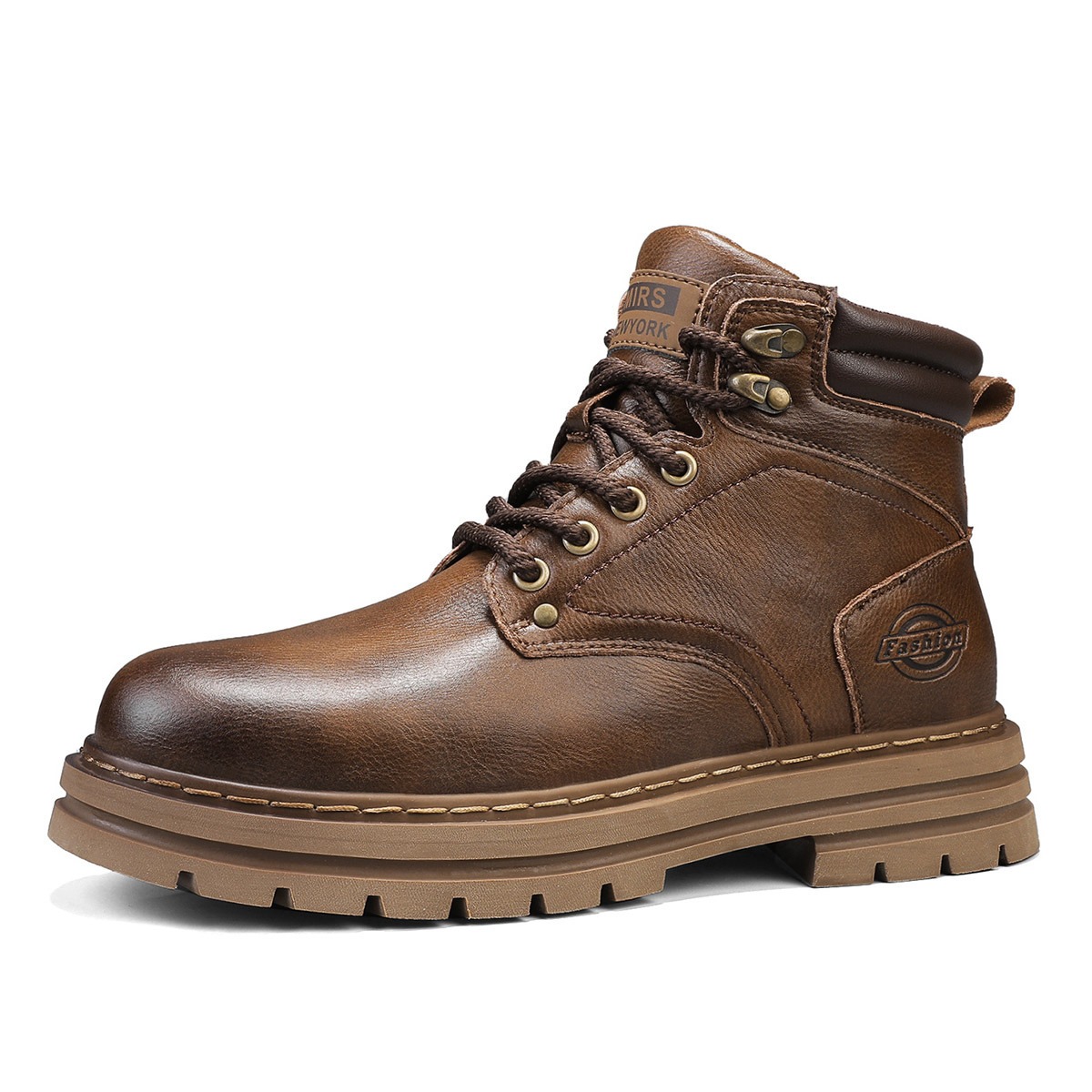 Mens Fashion Combat Boots - Sepatu Bot Kerja Pria Model Vintage,