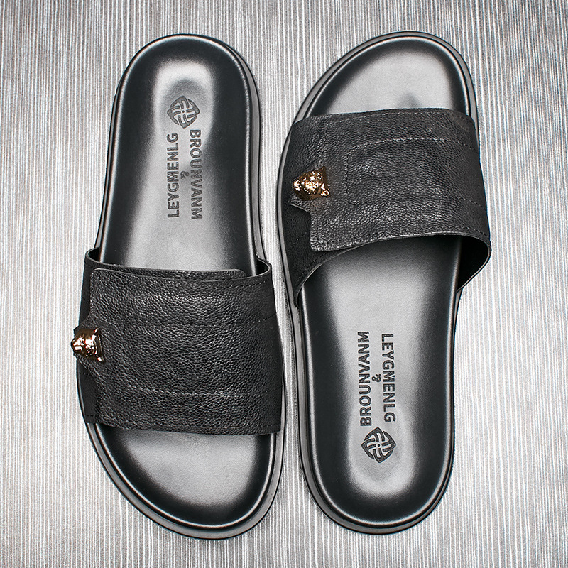 Mens Fashion Summer 2025 - Sandal Kulit Asli Baru 2025 Sandal