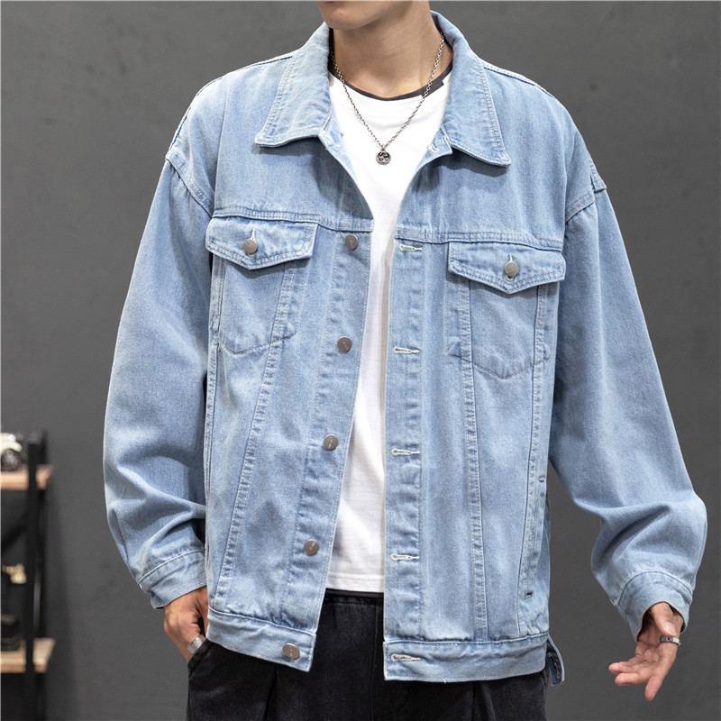 Jaket Denim Baru Mantel Jeans  - Mens Fashion Denim Jacket ulasan dan harga