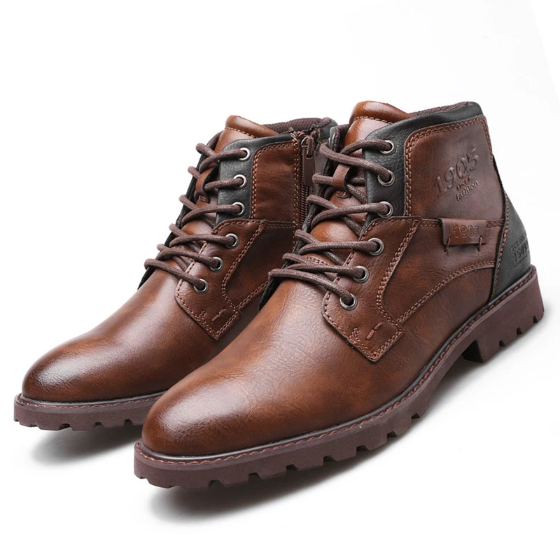 Sepatu bot kulit untuk pria, s - Mens Fashion Combat Boots ulasan dan harga
