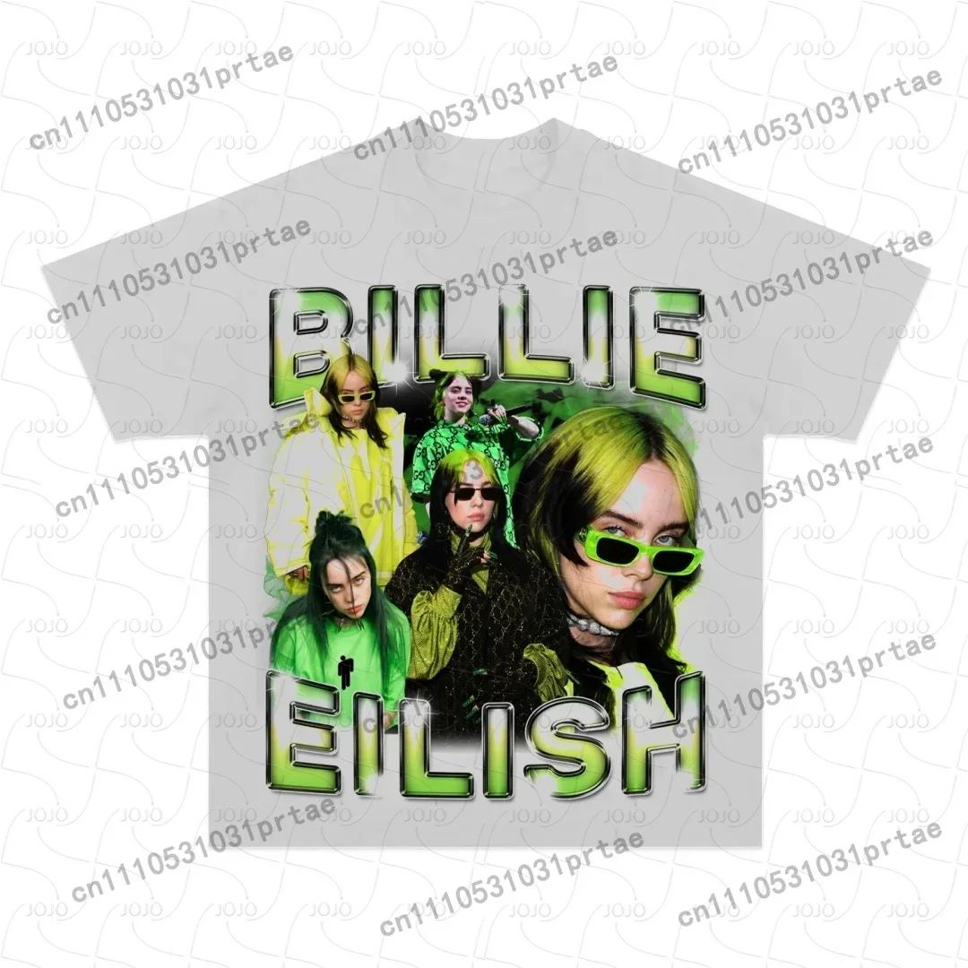 Kaos Polos Billie Eilish Retro - Mens Fashion Summer 2025 ulasan dan harga