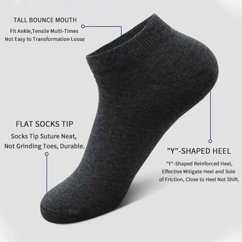 5 Pasang Kaos Kaki Kasual Unis - Socks Ankle Men ulasan dan harga