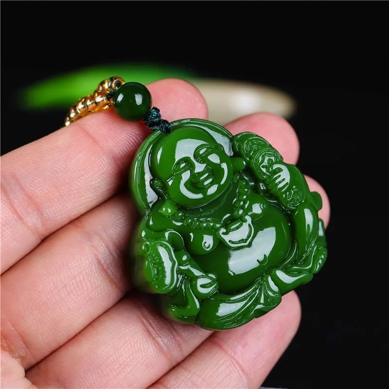 Cina Green Jade Maitreya Buddh - Men'S Fashion Accessories ulasan dan harga