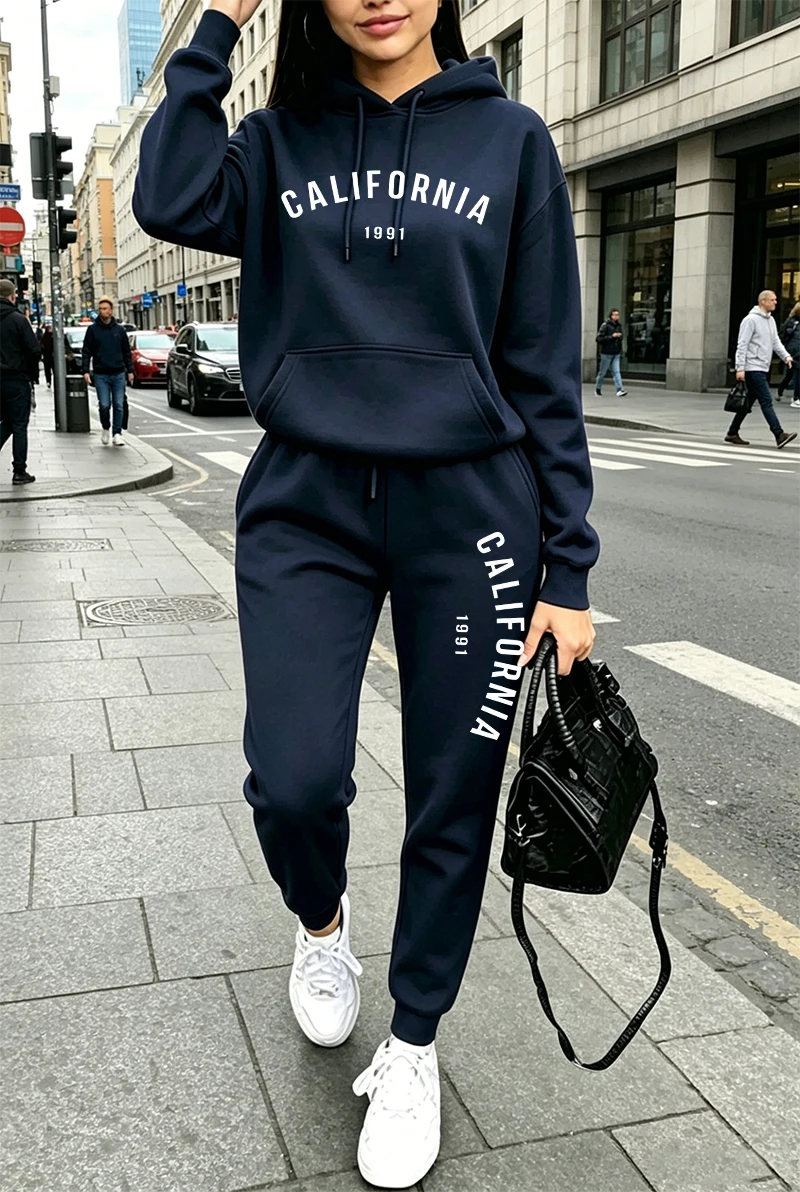 Penjualan Terlaris Setelan Ola - Streetwear Hoodie ulasan dan harga