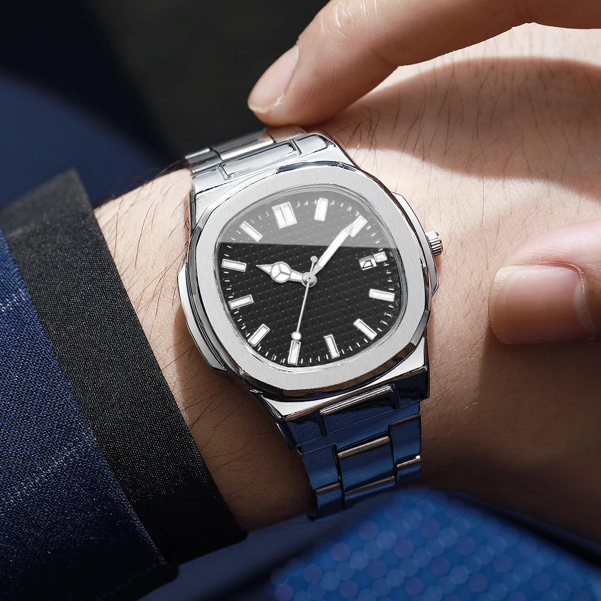 1 buah Jam Tangan Misteri Keju - Fashion Mens Watches ulasan dan harga
