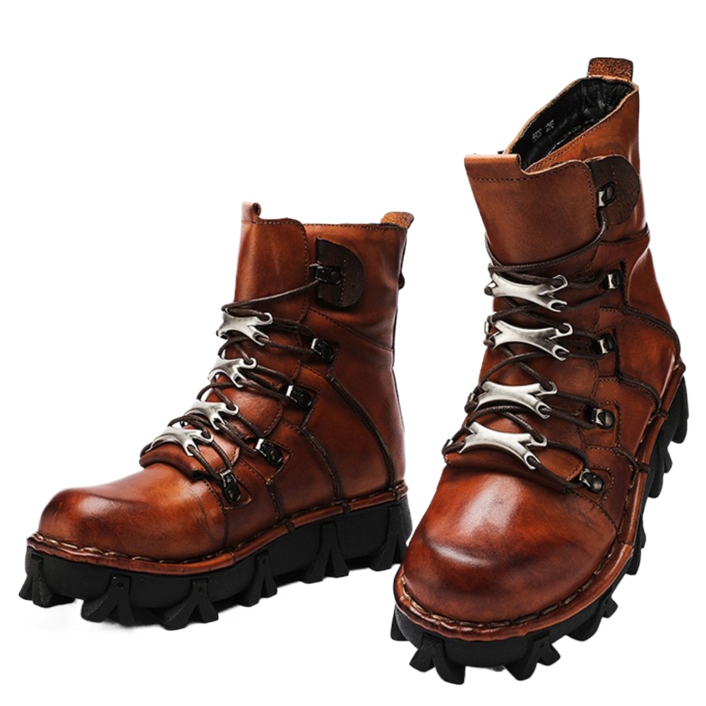 Sepatu Bot Kulit Sapi Asli Pri - Mens Fashion Combat Boots ulasan dan harga
