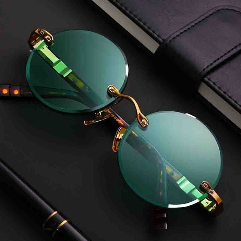 Kacamata Hitam Klasik Tanpa Bi - Men'S Fashion Round Glasses ulasan dan harga