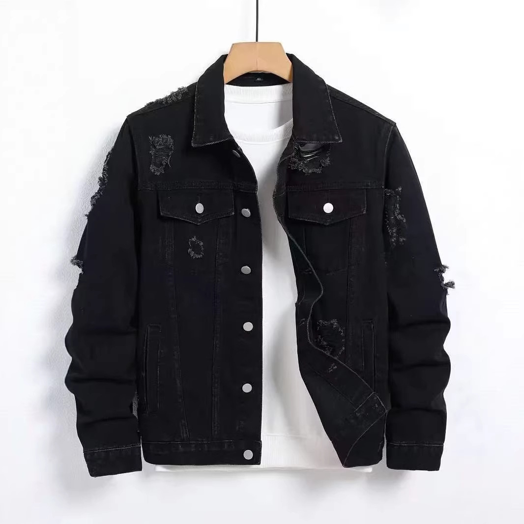 Jaket Denim Pria Musim Gugur M - Mens Fashion Denim Jacket ulasan dan harga