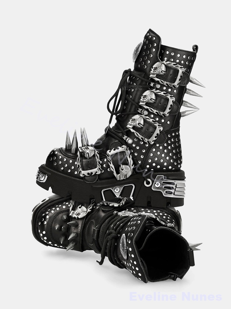 Sepatu Bot Cosplay Halloween G - Mens Fashion Combat Boots ulasan dan harga