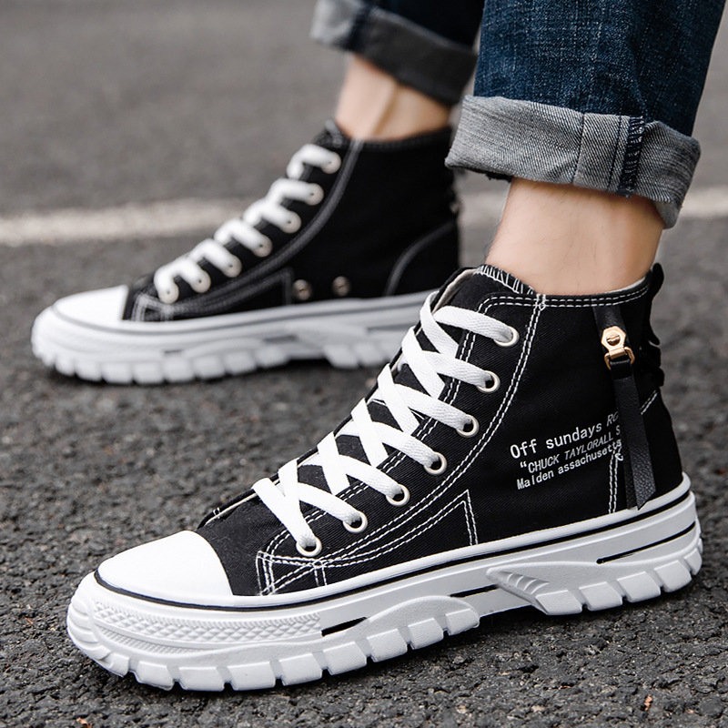 Sepatu Kanvas High-Top Pria Mu - Mens Fashion Summer 2025 ulasan dan harga
