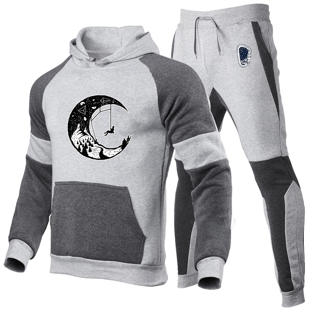 Hoodie+Celana Olahraga Pria Mo - Men'S Fashion Y2K ulasan dan harga