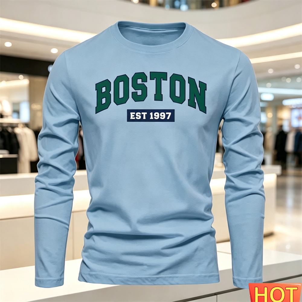 Kaos Lengan Panjang Pria Musim - Men'S Fashion Y2K ulasan dan harga