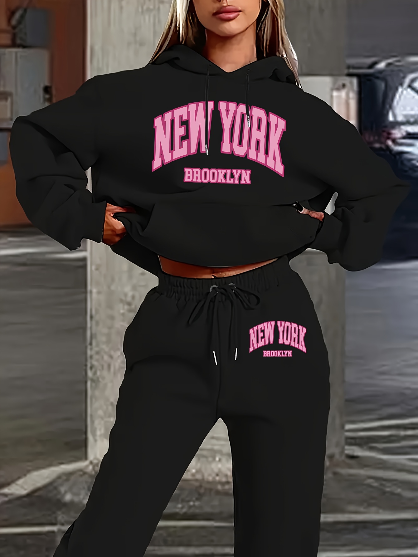 Setelan 2 potong untuk wanita  - Streetwear Hoodie ulasan dan harga