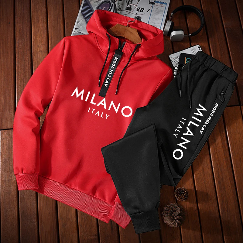 Setelan Olahraga Pria, Hoodie  - Streetwear Hoodie ulasan dan harga
