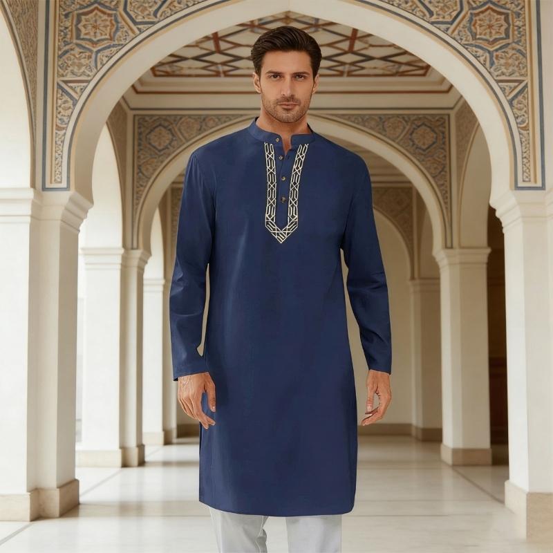 Y3NE Pria Longgar Muslim Jubah - Men'S Fashion For Hot Weather ulasan dan harga