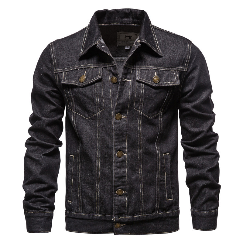 Jaket Denim Katun Pria Pakaian - Mens Fashion Denim Jacket ulasan dan harga
