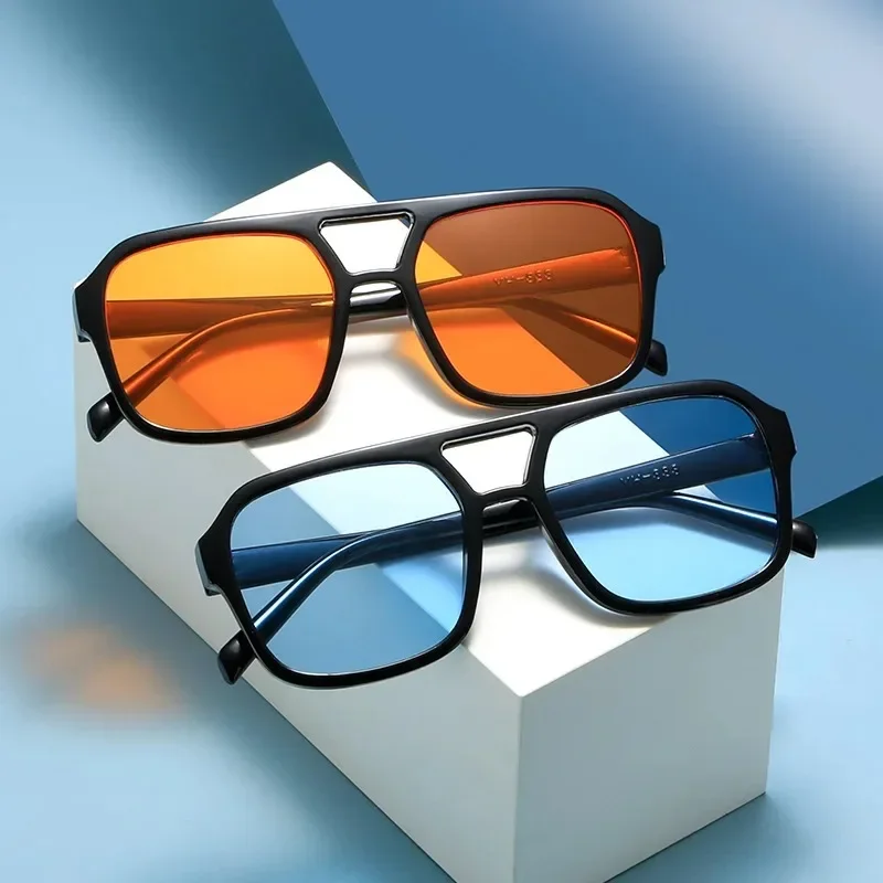 Kacamata Hitam Bingkai PC Baru - Men'S Fashion Round Glasses ulasan dan harga