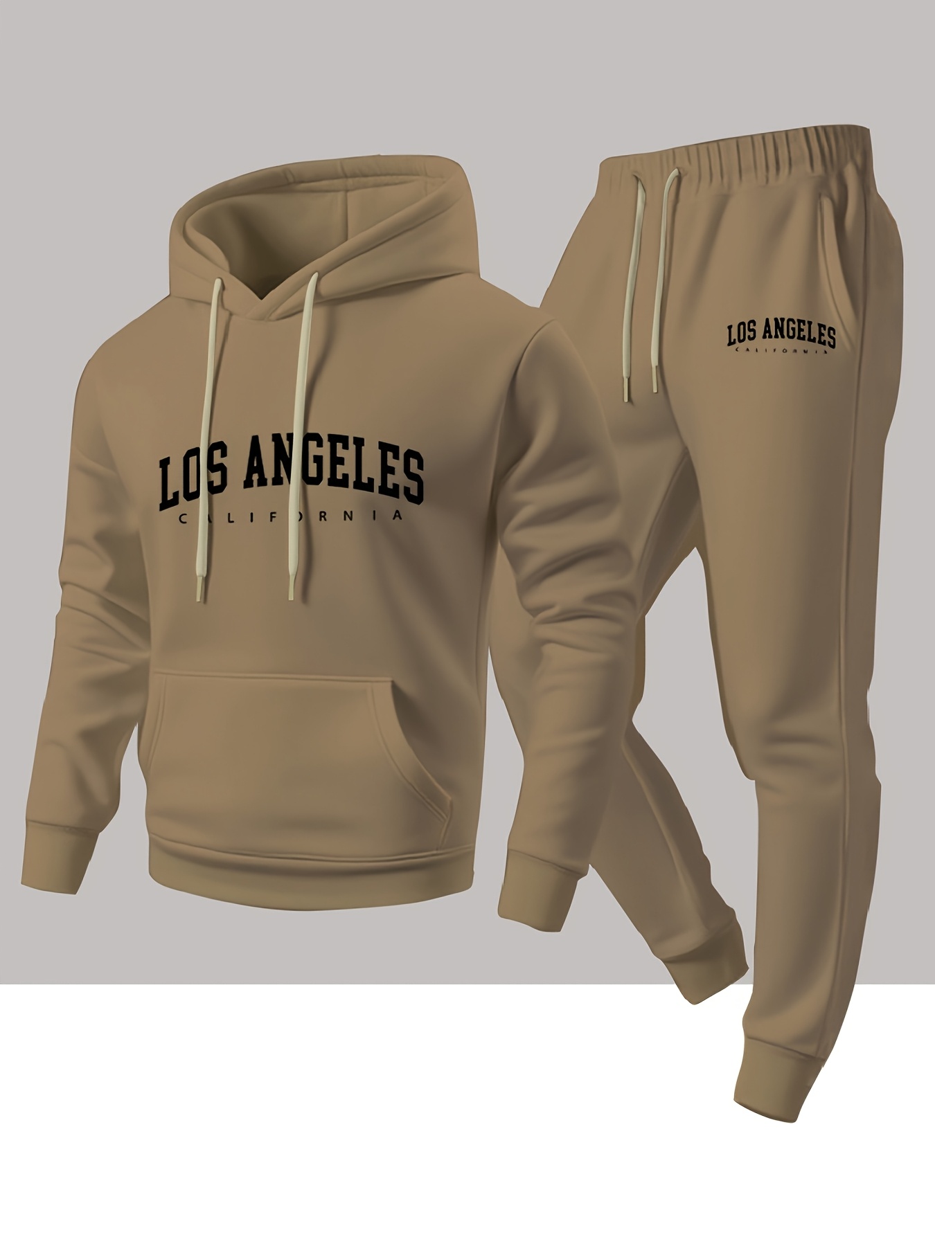 Setelan Olahraga Pria 2 Potong - Streetwear Hoodie ulasan dan harga