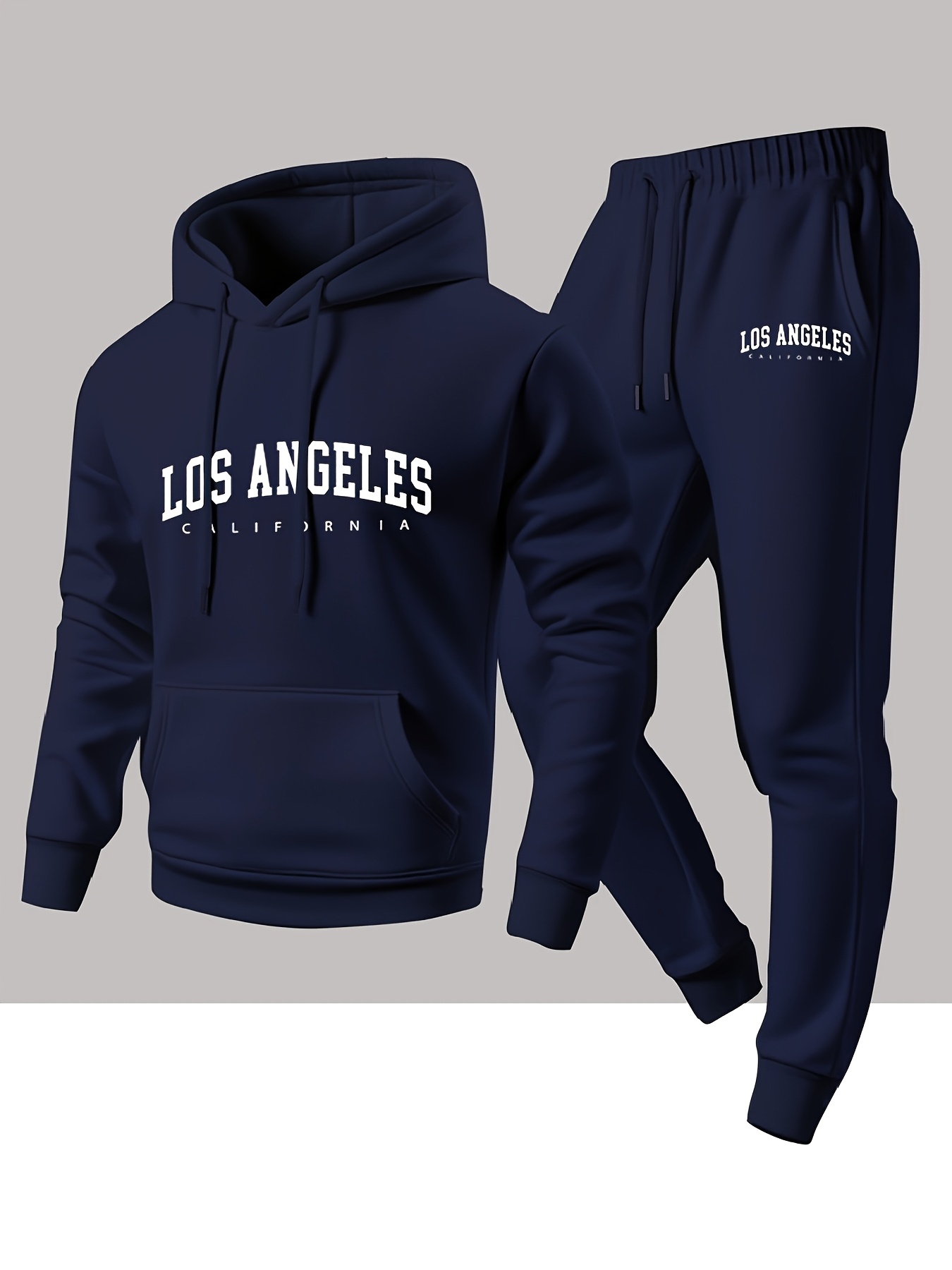 Setelan Olahraga Pria 2 Potong - Streetwear Hoodie ulasan dan harga