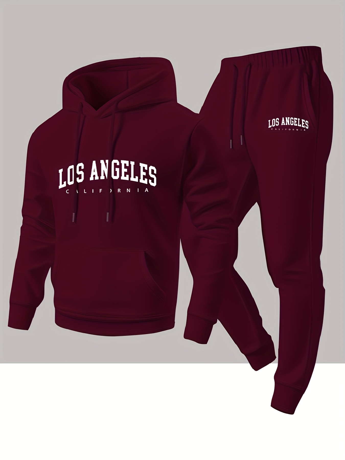 Setelan Olahraga Pria 2 Potong - Streetwear Hoodie ulasan dan harga