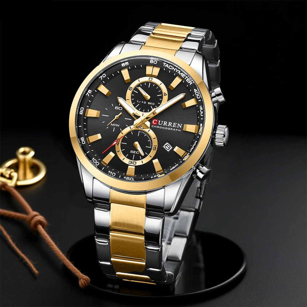 CURREN Jam Tangan Olahraga Chr - Fashion Mens Watches ulasan dan harga