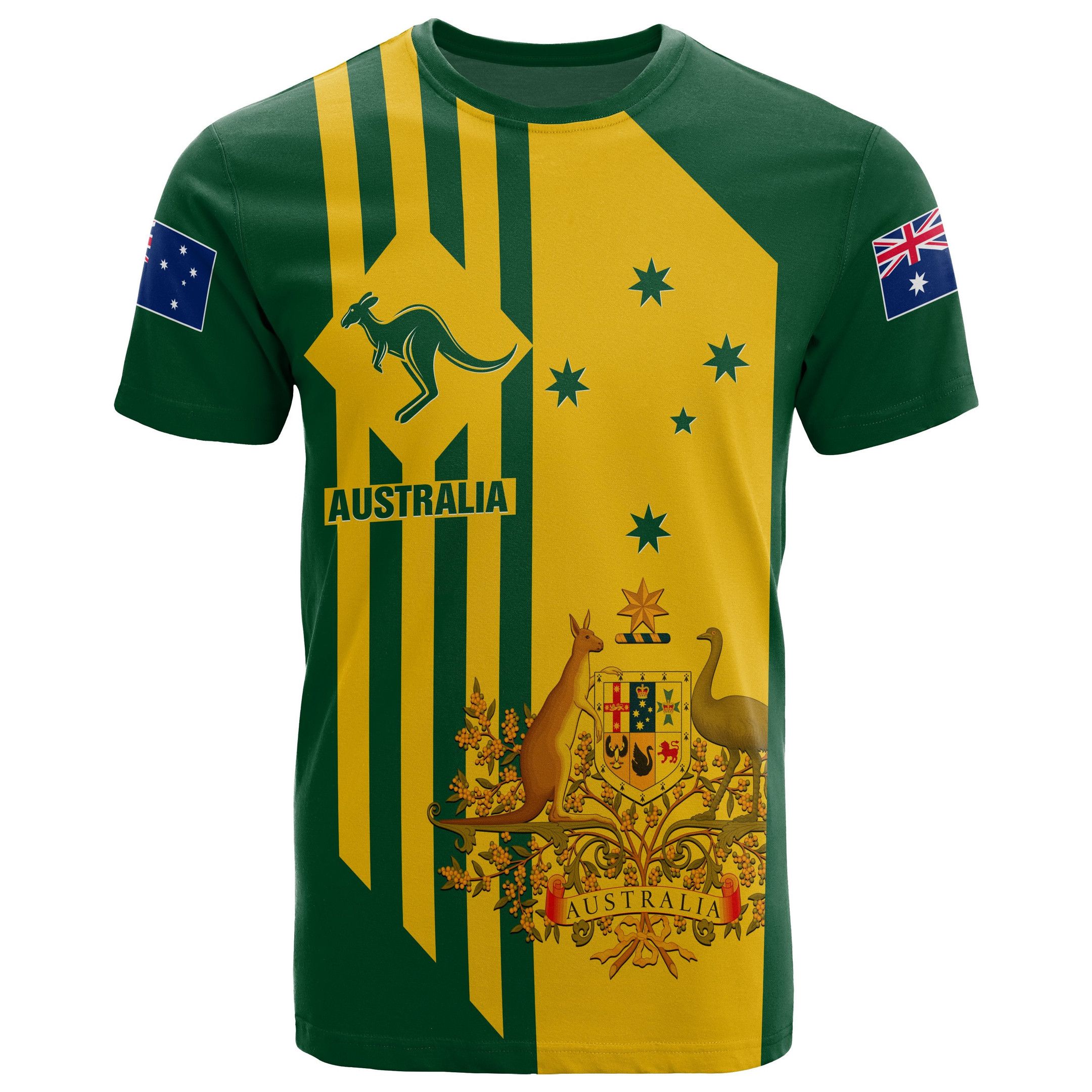 Kaos Oblong Pria Motif Bendera - Mens Fashion Australia ulasan dan harga