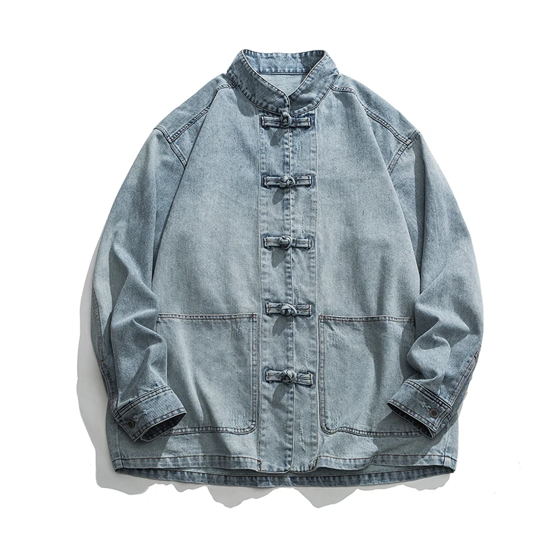 Jaket Denim Gaya Cina Pria Str - Mens Fashion Denim Jacket ulasan dan harga