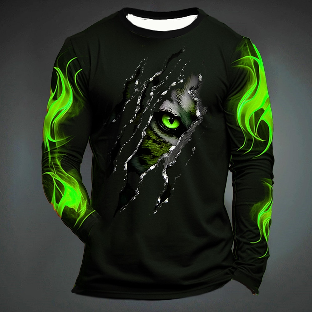 Kaos Oblong Pria Motif Harimau - Men'S Fashion Y2K ulasan dan harga