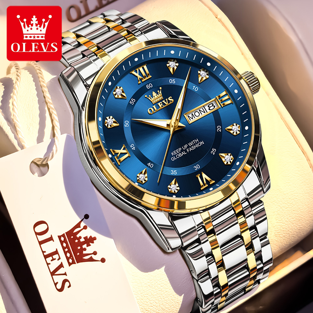 OLEVS Jam Tangan Pria Modis Be - Fashion Mens Watches ulasan dan harga