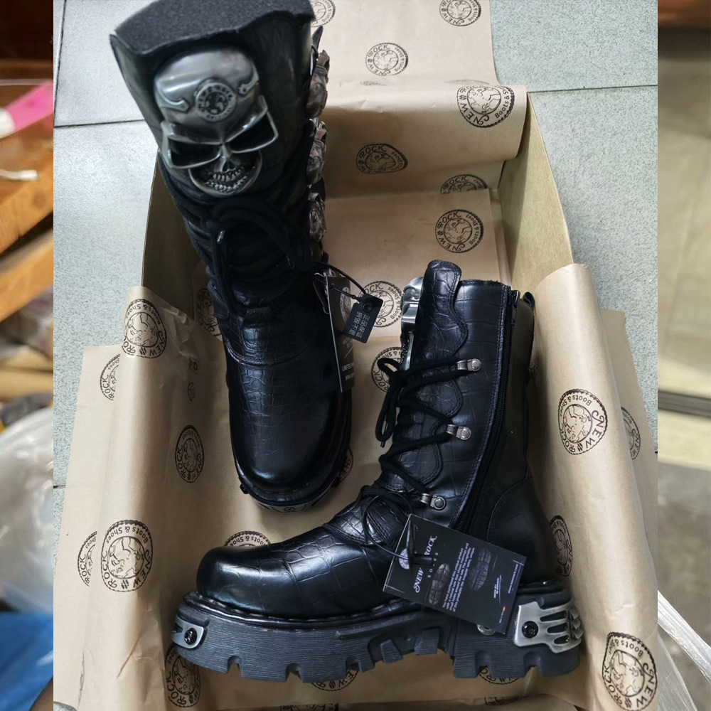 Sepatu Bot Motor Kulit Asli Pr - Mens Fashion Combat Boots ulasan dan harga