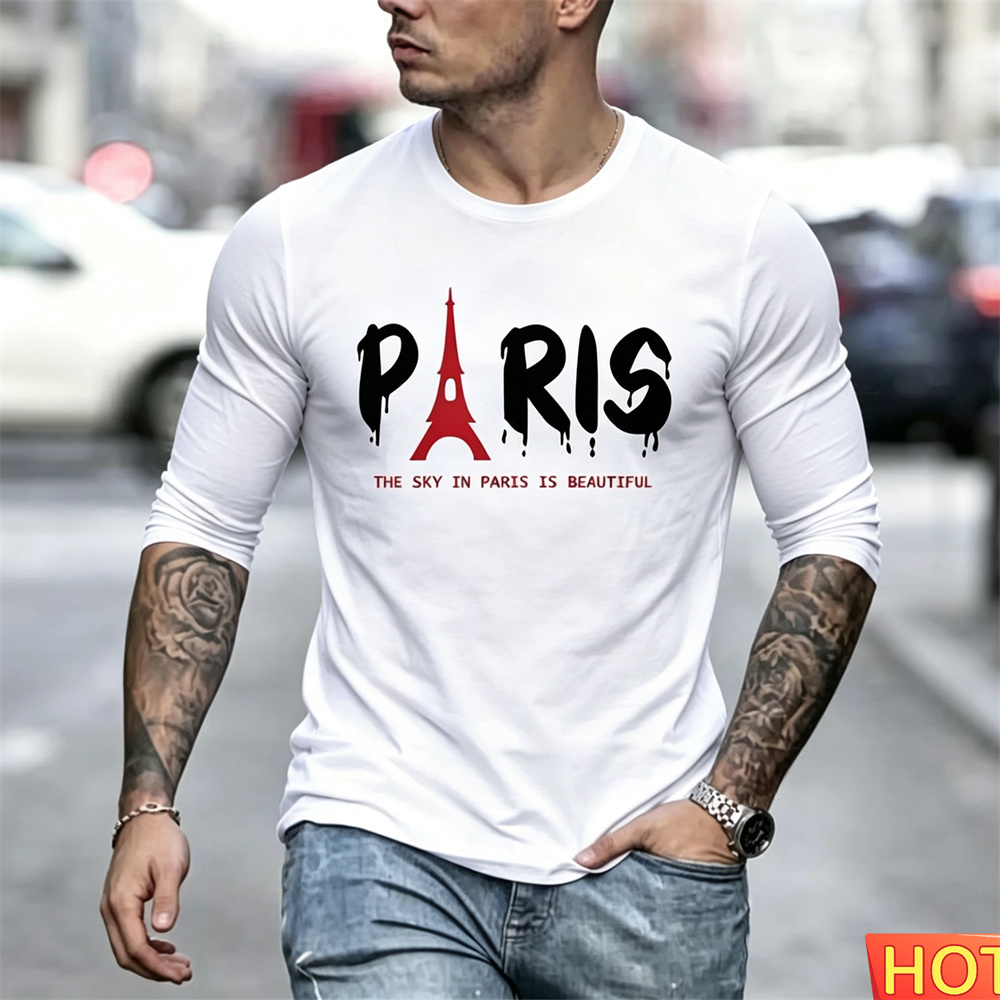 Kaos Lengan Panjang Pria Musim - Men'S Fashion Y2K ulasan dan harga