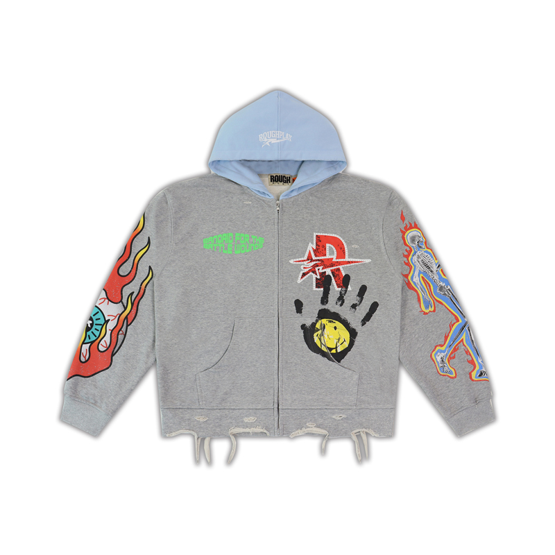 26SS Set Pria Rough Play Baru  - Streetwear Hoodie ulasan dan harga