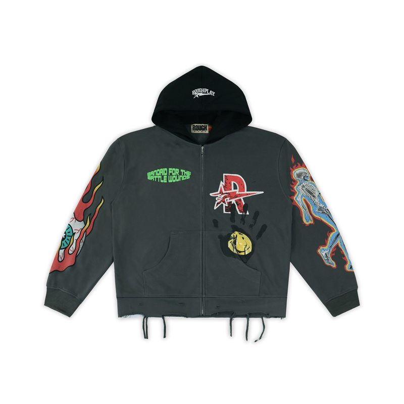 26SS Set Pria Rough Play Baru  - Streetwear Hoodie ulasan dan harga