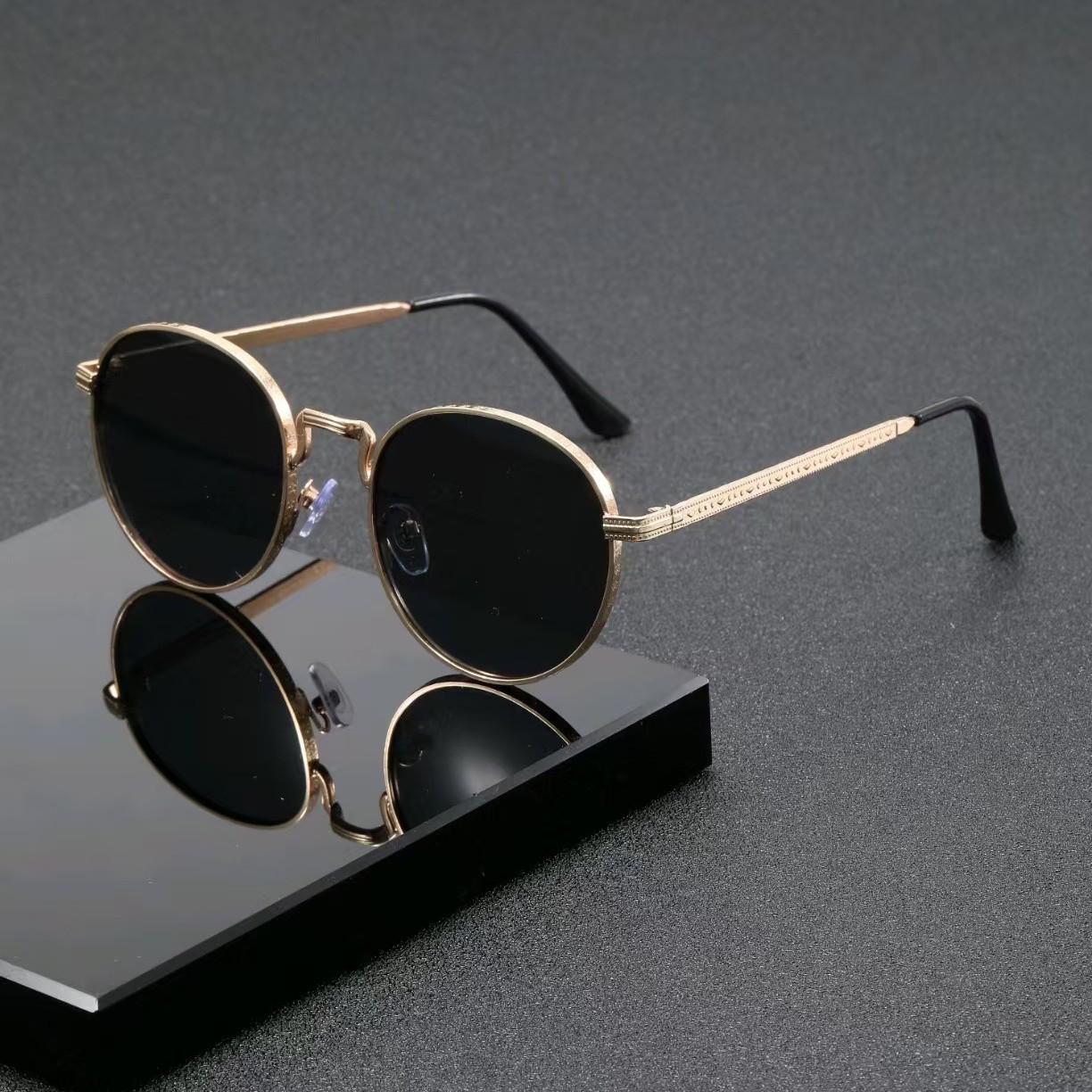 Kacamata Hitam Bulat Klasik Fa - Men'S Fashion Round Glasses ulasan dan harga