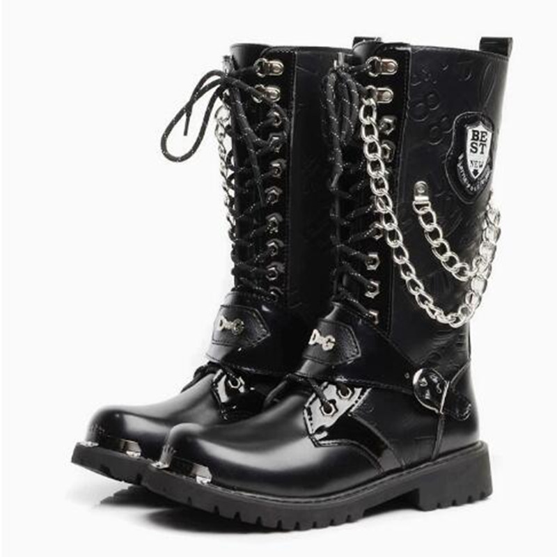 Sepatu Bot Motor Pria Fashion, - Mens Fashion Combat Boots ulasan dan harga