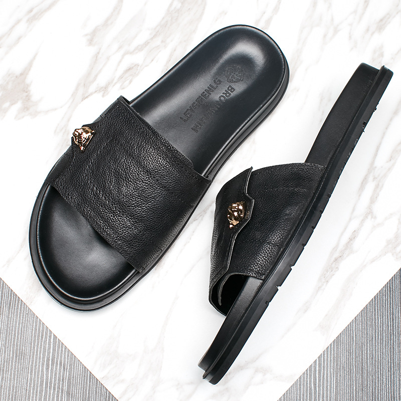 Sandal Kulit Asli Baru 2025 Sa - Mens Fashion Summer 2025 ulasan dan harga