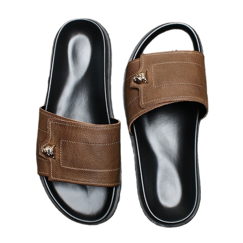 Sandal Kulit Asli Baru 2025 Sa - Mens Fashion Summer 2025 ulasan dan harga