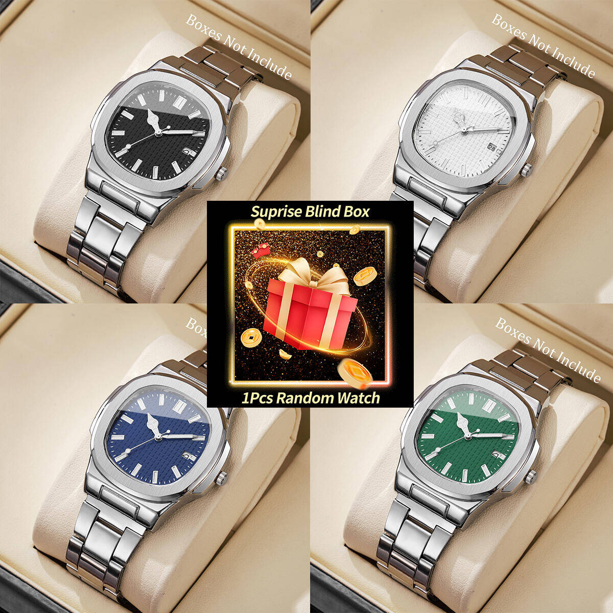 1 Buah Jam Tangan Misteri Keju - Fashion Mens Watches ulasan dan harga