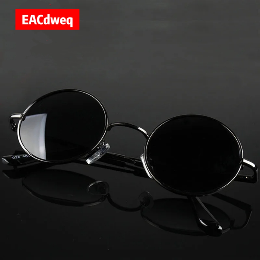 Kacamata Hitam Bulat Retro Vin - Men'S Fashion Round Glasses ulasan dan harga